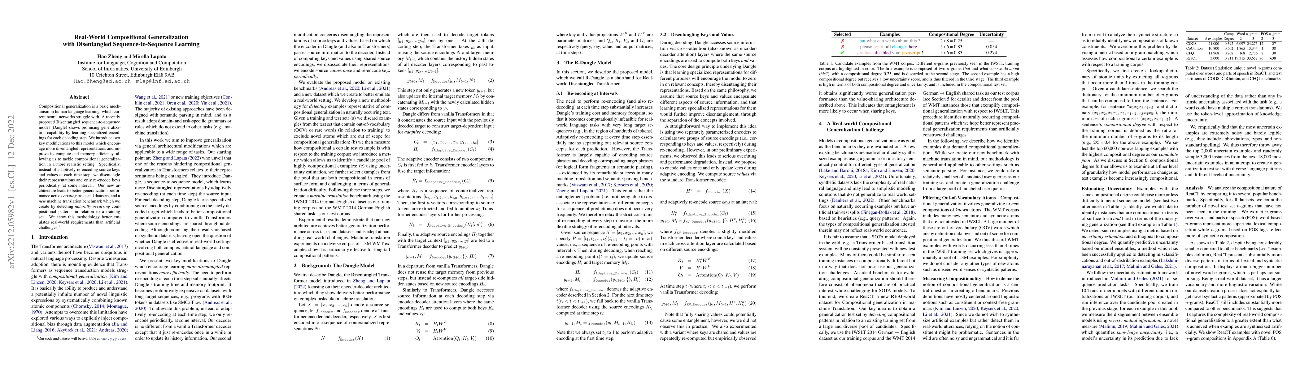 Thumbnail for Real-World Compositional Generalization with Disentangled
  Sequence-to-Sequence Learning