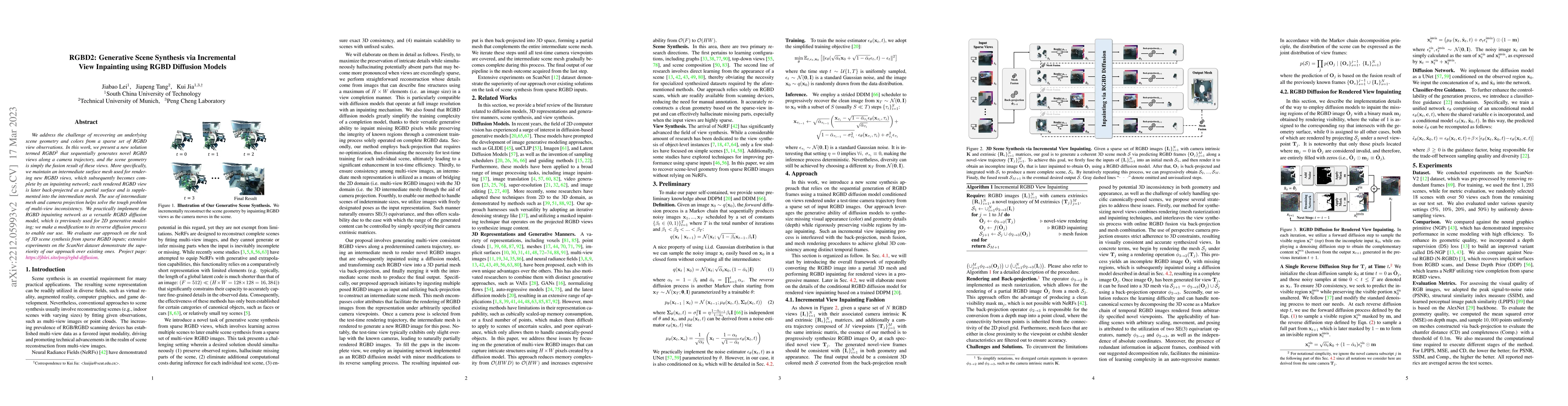 Thumbnail for RGBD2: Generative Scene Synthesis via Incremental View Inpainting using
  RGBD Diffusion Models