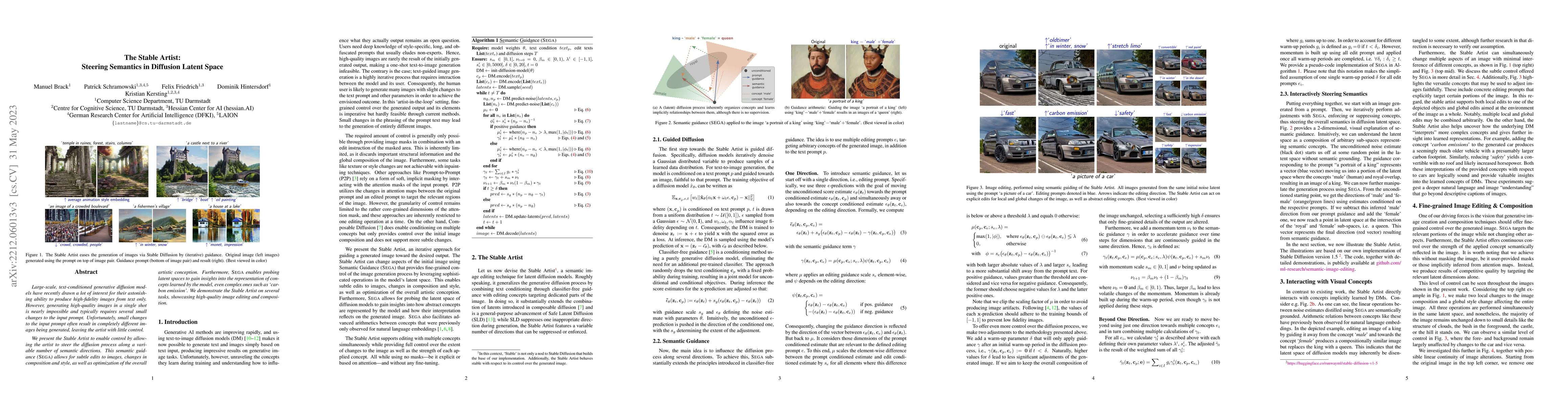 Thumbnail for The Stable Artist: Steering Semantics in Diffusion Latent Space