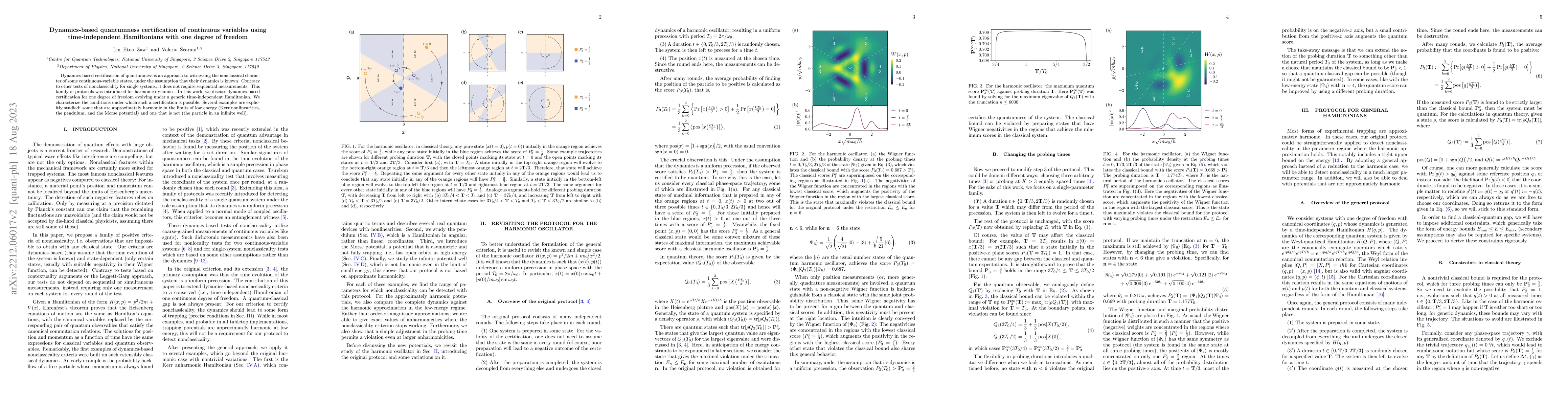 Thumbnail for Dynamics-based quantumness certification of continuous variables using
  time-independent Hamiltonians with one degree of freedom
