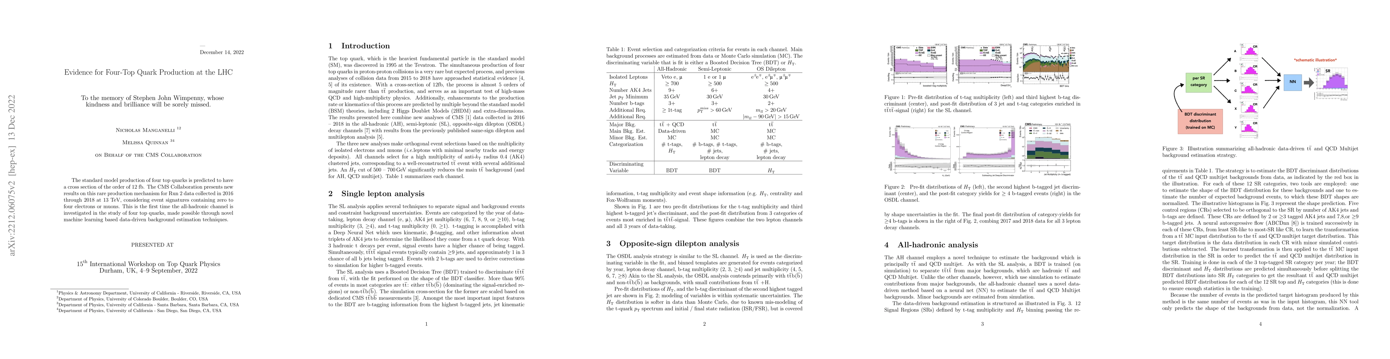 Thumbnail for Evidence for Four-Top Quark Production at the LHC