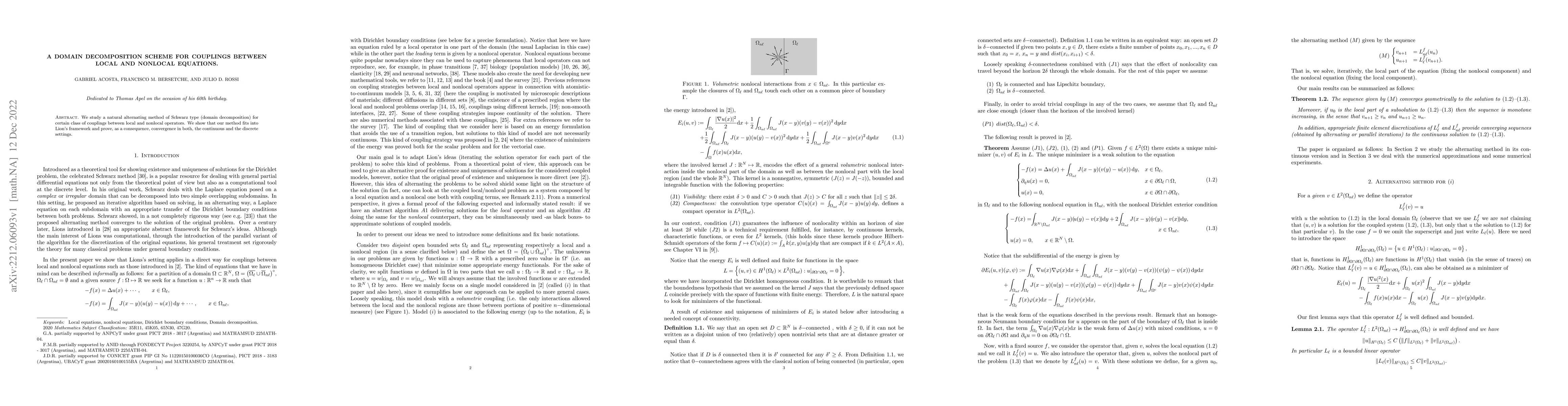 Thumbnail for A domain decomposition scheme for couplings between local and nonlocal
  equations