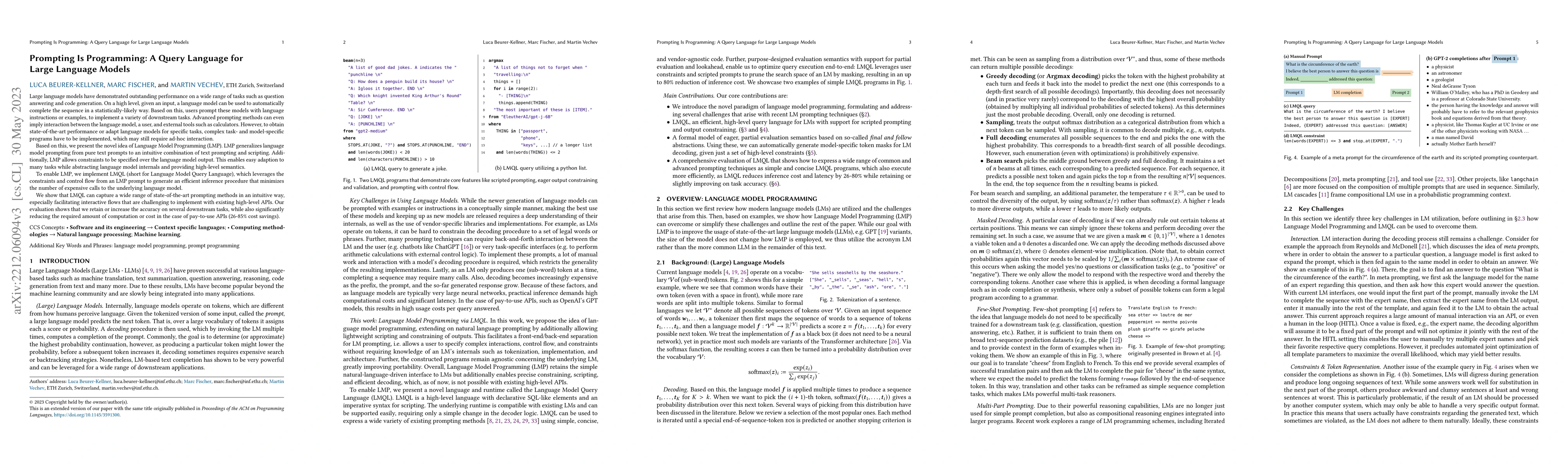 Thumbnail for Prompting Is Programming: A Query Language for Large Language Models