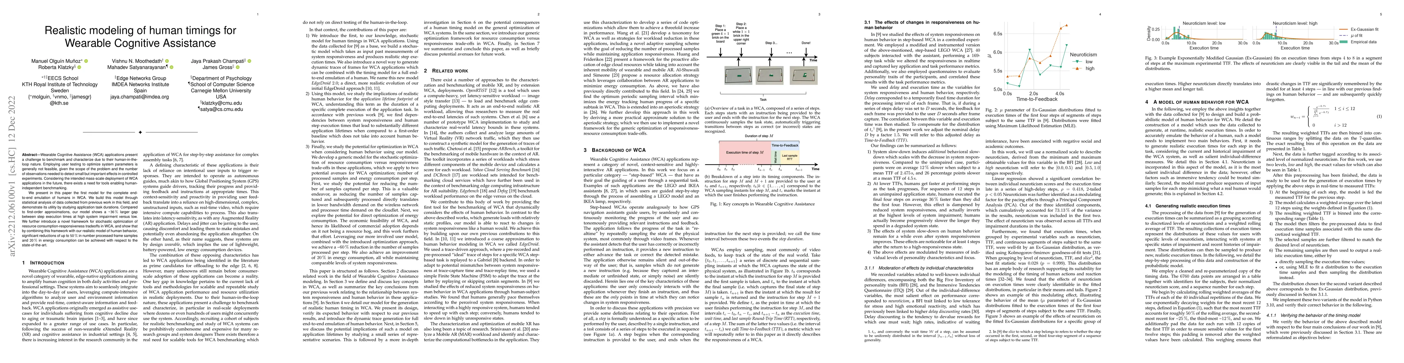 Thumbnail for Realistic Modeling of Human Timings for Wearable Cognitive Assistance