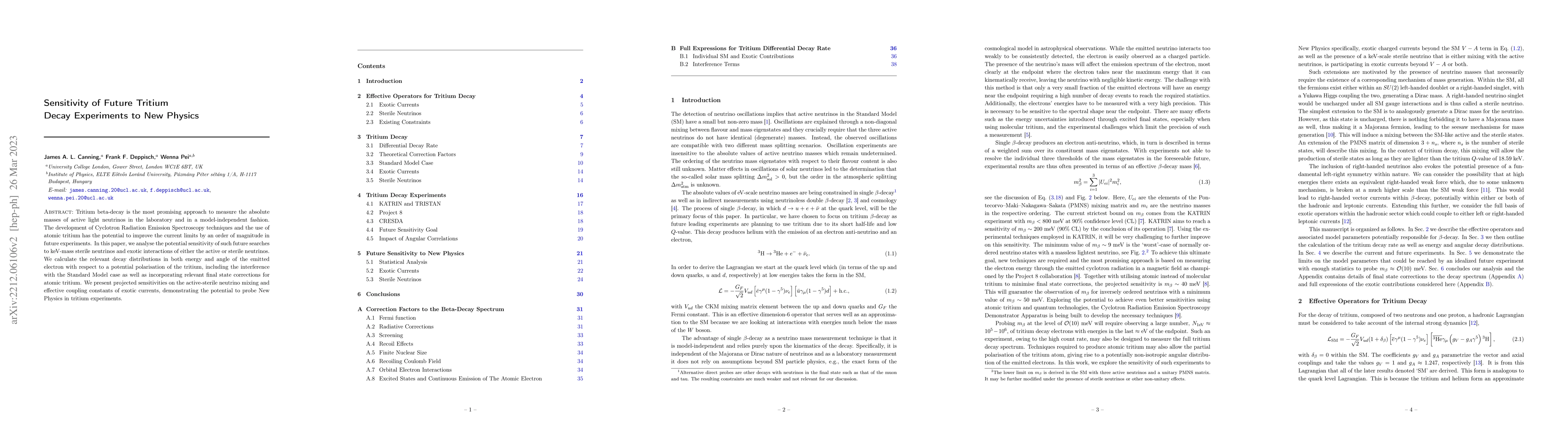 Thumbnail for Sensitivity of Future Tritium Decay Experiments to New Physics