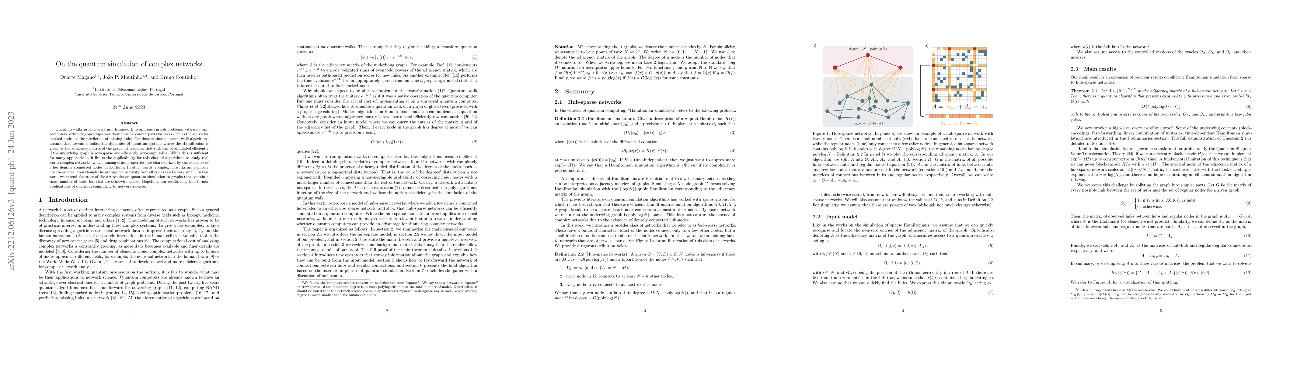Thumbnail for On the quantum simulation of complex networks