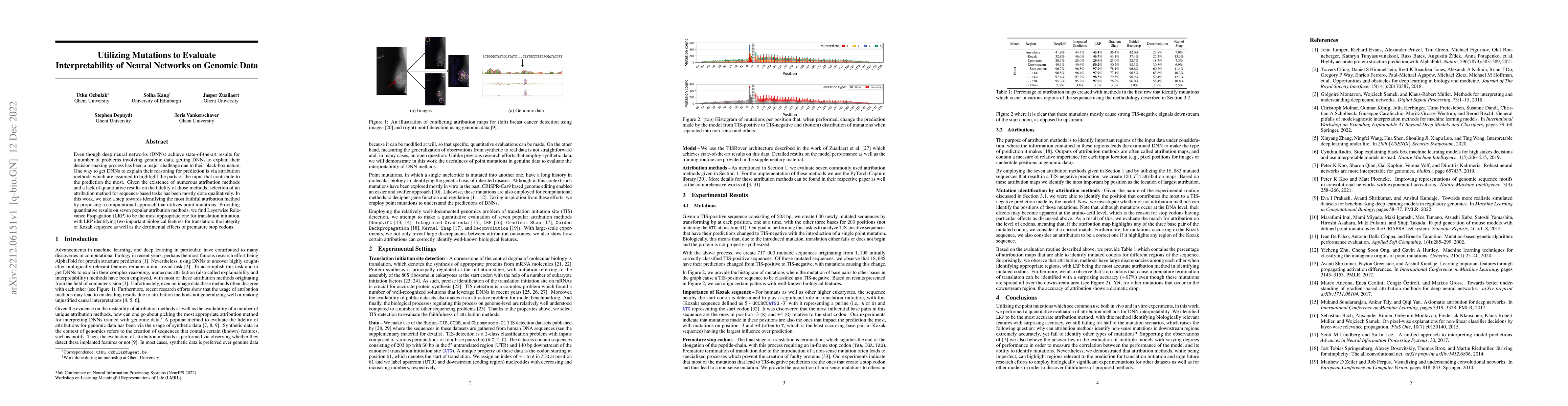 Thumbnail for Utilizing Mutations to Evaluate Interpretability of Neural Networks on
  Genomic Data