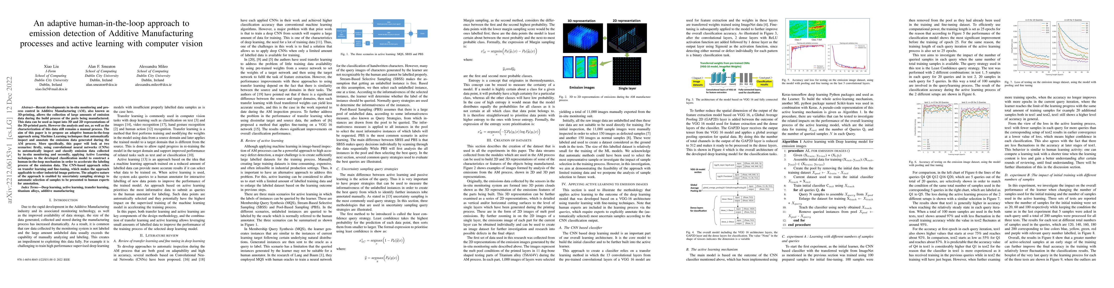 Thumbnail for An adaptive human-in-the-loop approach to emission detection of Additive
  Manufacturing processes and active learning with computer vision