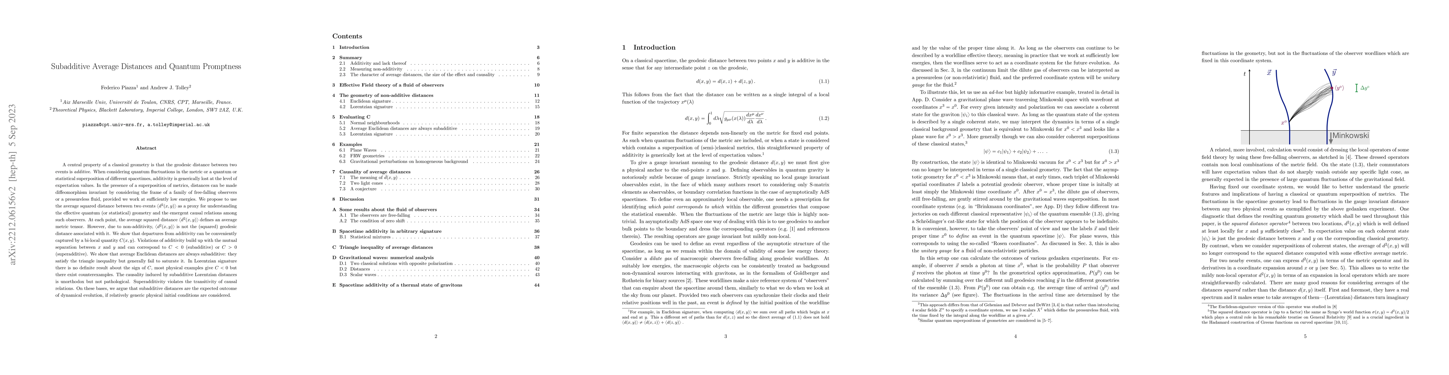 Thumbnail for Subadditive Average Distances and Quantum Promptness