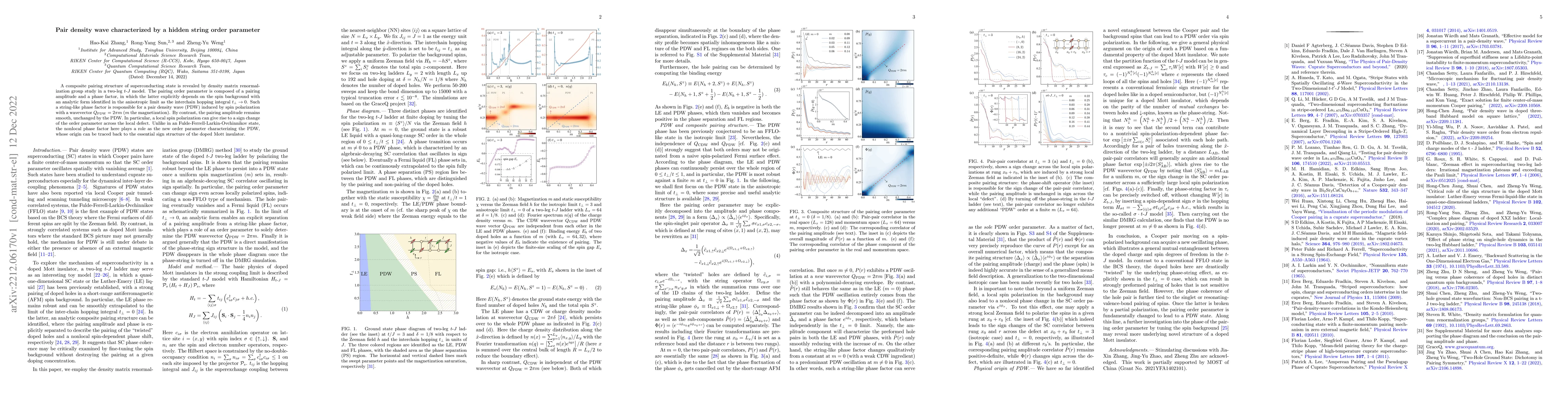 Thumbnail for Pair density wave characterized by a hidden string order parameter