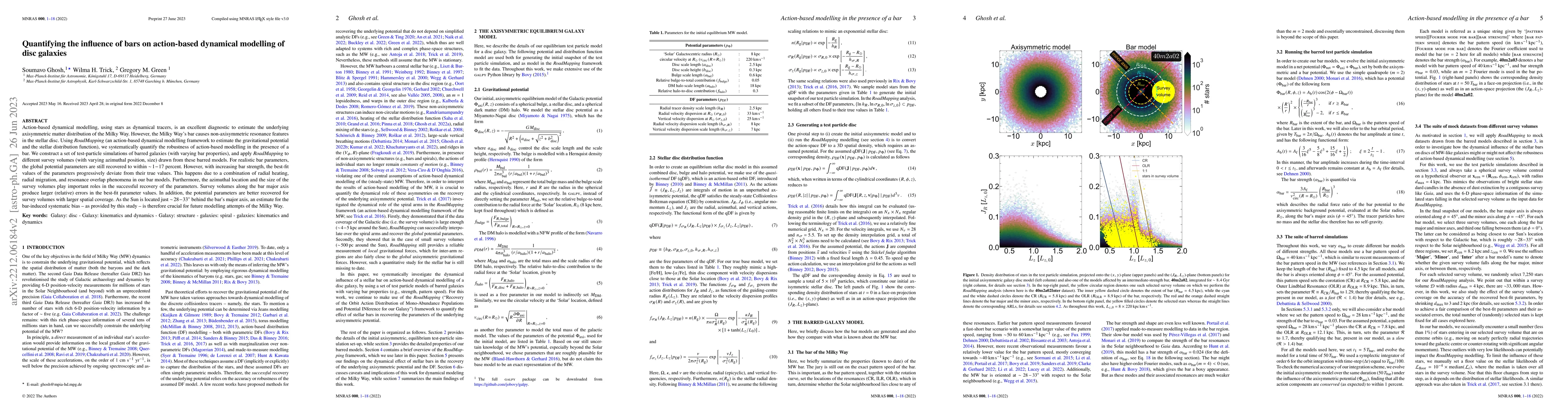 Thumbnail for Quantifying the influence of bars on action-based dynamical modelling of
  disc galaxies