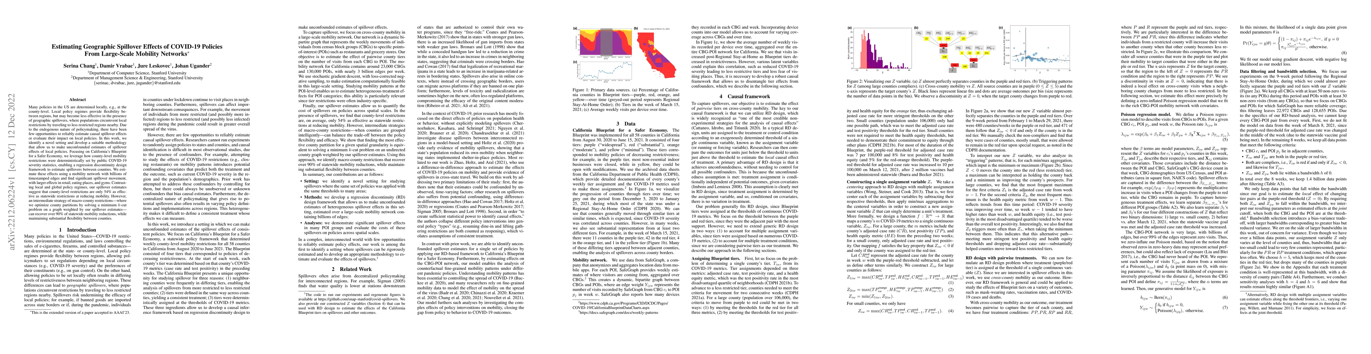 Thumbnail for Estimating Geographic Spillover Effects of COVID-19 Policies From
  Large-Scale Mobility Networks