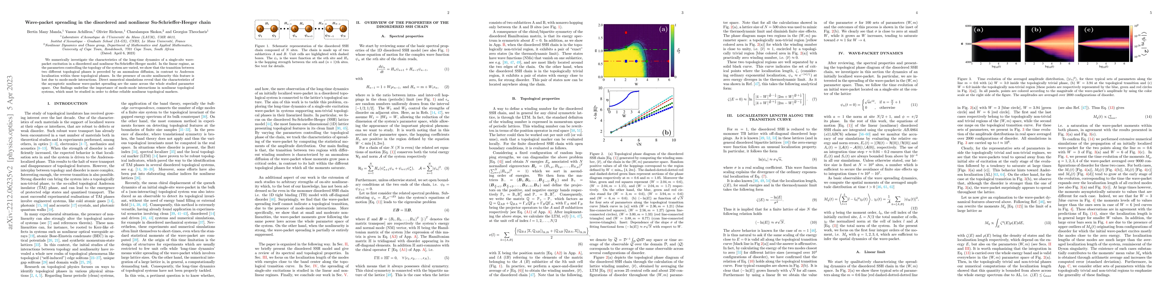 Thumbnail for Wave-packet spreading in the disordered and nonlinear
  Su-Schrieffer-Heeger chain