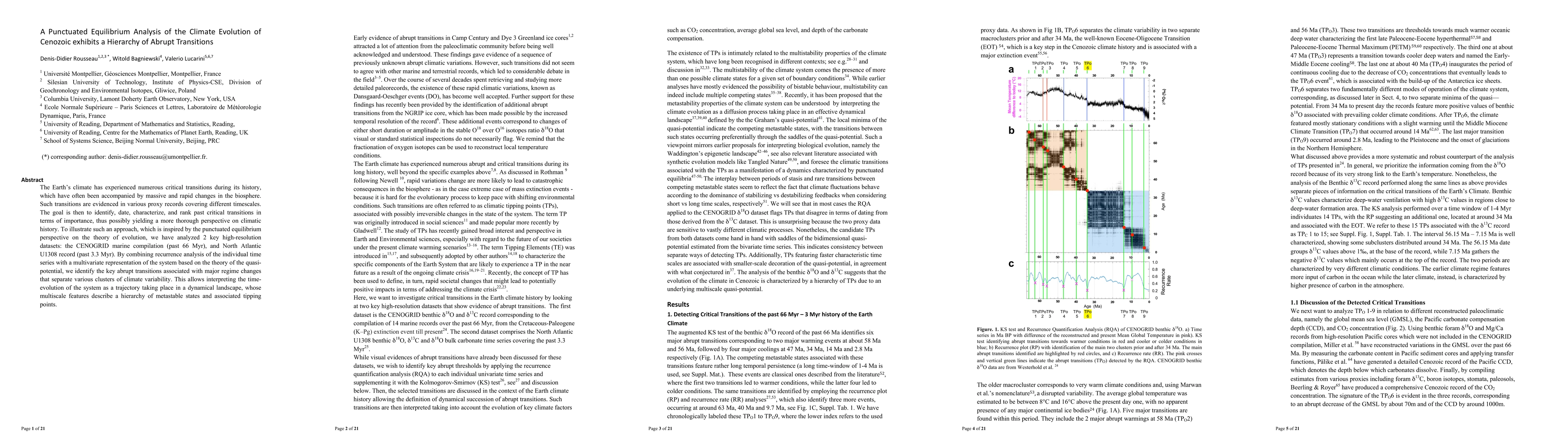Thumbnail for A Punctuated Equilibrium Analysis of the Climate Evolution of Cenozoic
  exhibits a Hierarchy of Abrupt Transitions