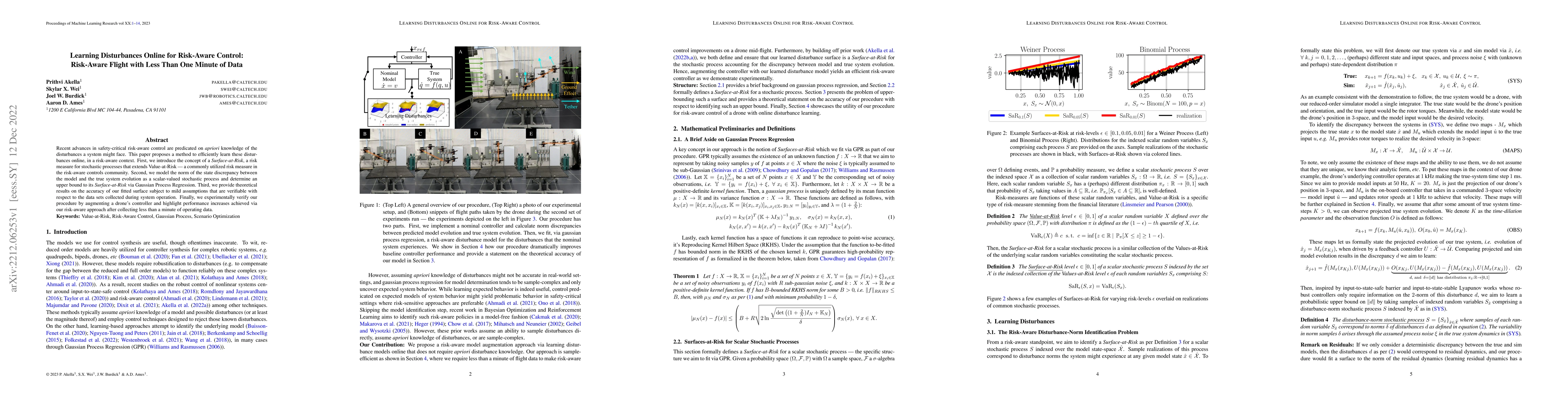 Thumbnail for Learning Disturbances Online for Risk-Aware Control: Risk-Aware Flight
  with Less Than One Minute of Data