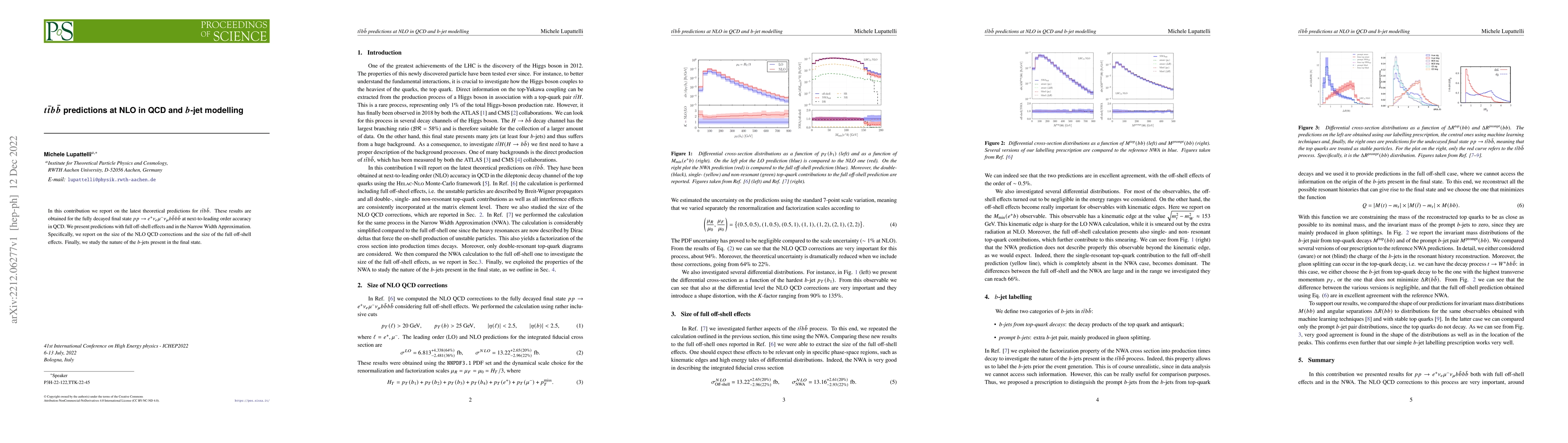 Thumbnail for $t\bar{t}b\bar{b}$ predictions at NLO in QCD and $b$-jet modelling