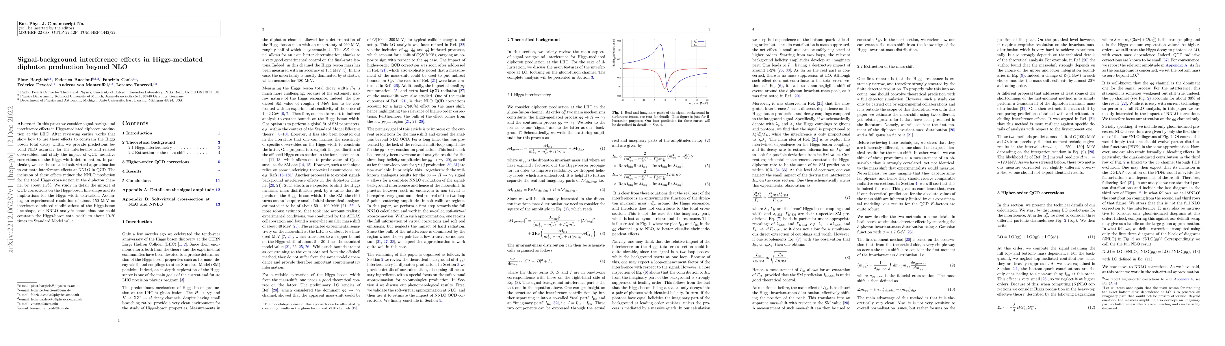 Thumbnail for Signal-background interference effects in Higgs-mediated diphoton
  production beyond NLO