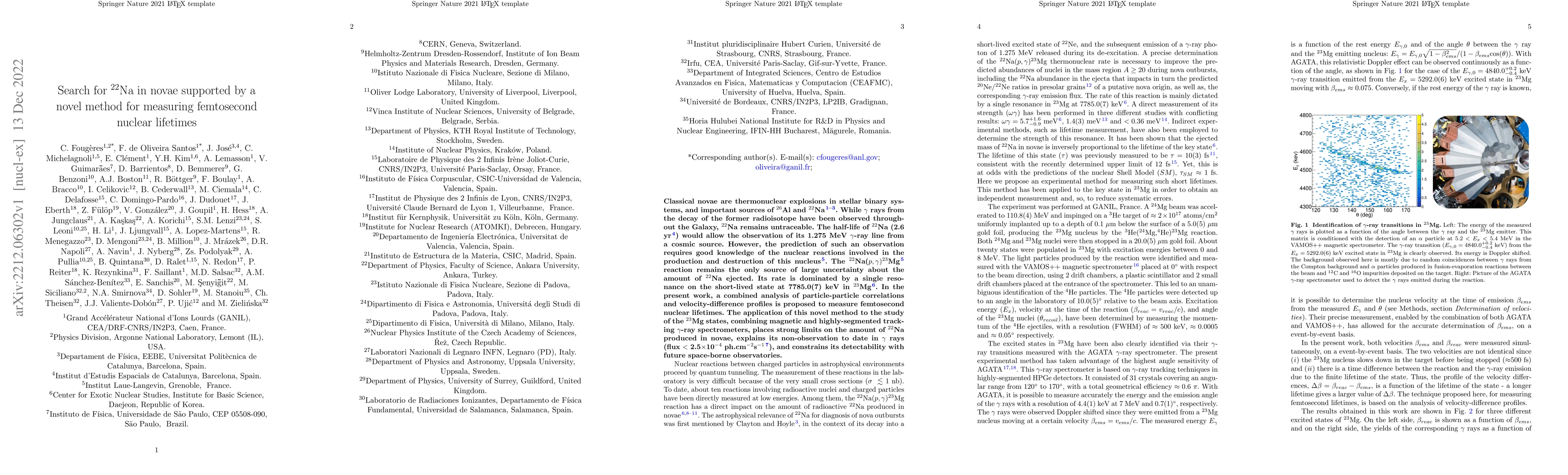 Thumbnail for Search for $^{22}$Na in novae supported by a novel method for measuring
  femtosecond nuclear lifetimes