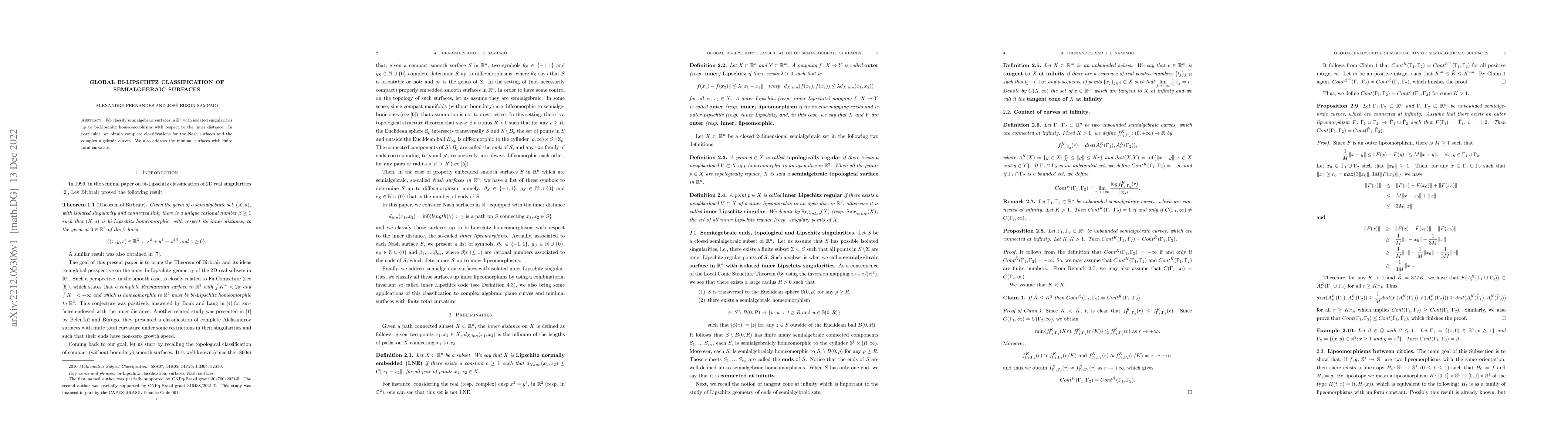 Thumbnail for Global bi-Lipschitz classification of semi-algebraic surfaces