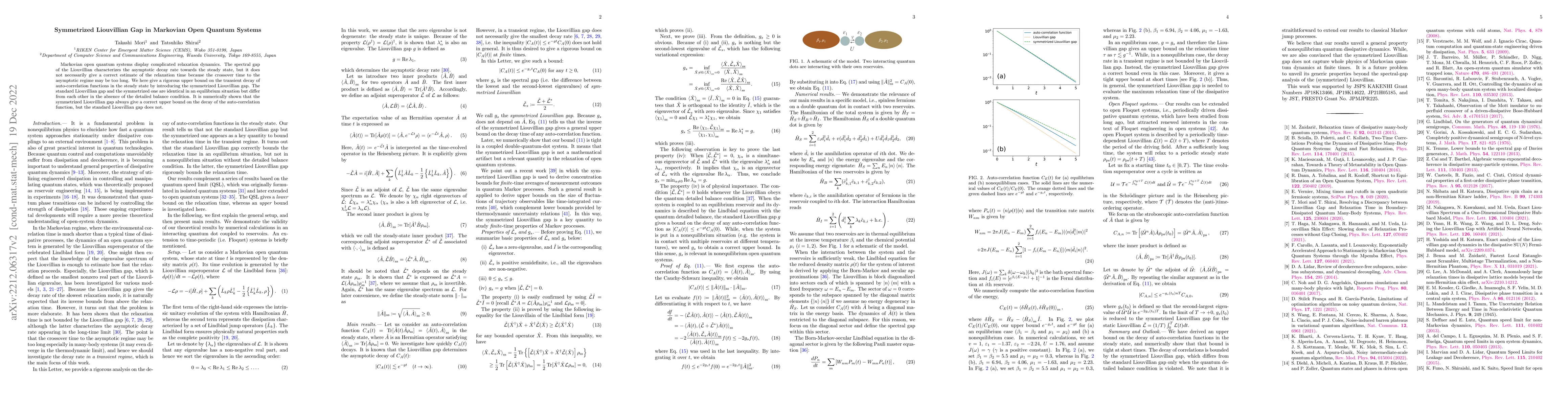 Thumbnail for Symmetrized Liouvillian Gap in Markovian Open Quantum Systems