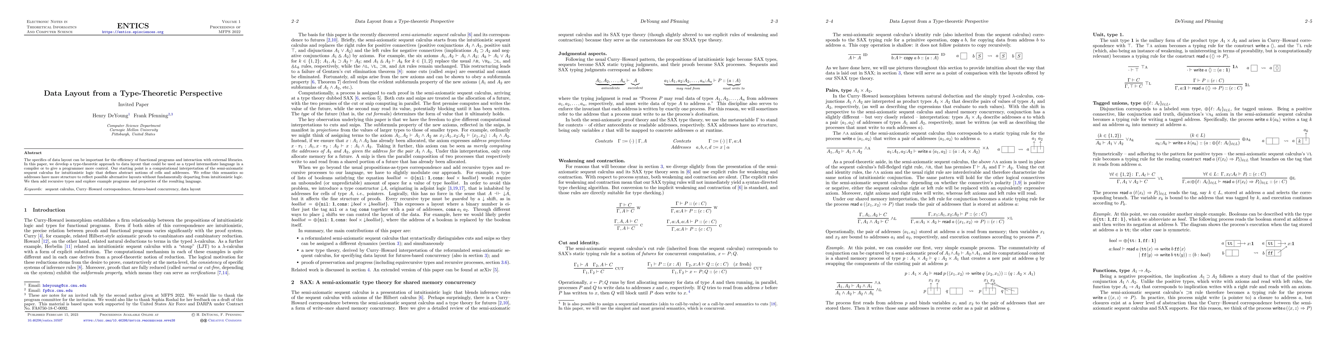 Thumbnail for Data Layout from a Type-Theoretic Perspective