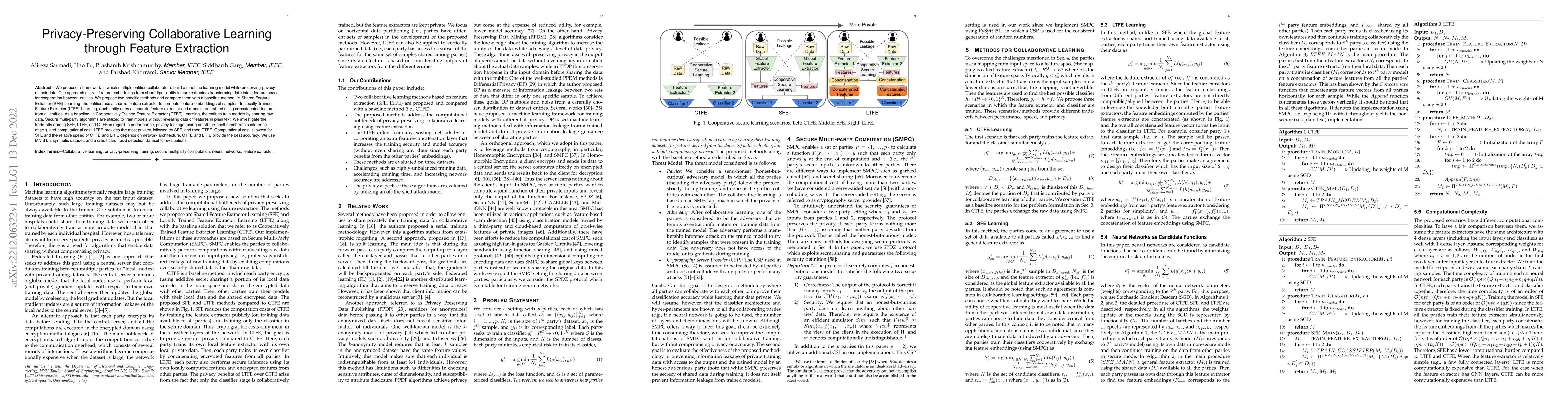 Thumbnail for Privacy-Preserving Collaborative Learning through Feature Extraction