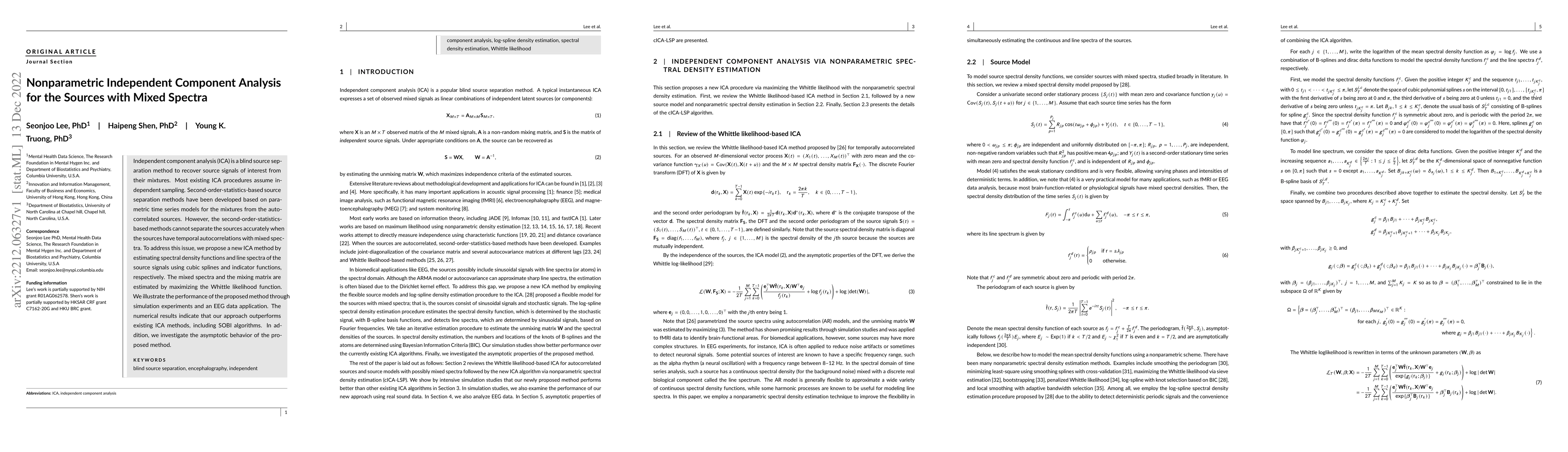 Thumbnail for Nonparametric Independent Component Analysis for the Sources with Mixed
  Spectra