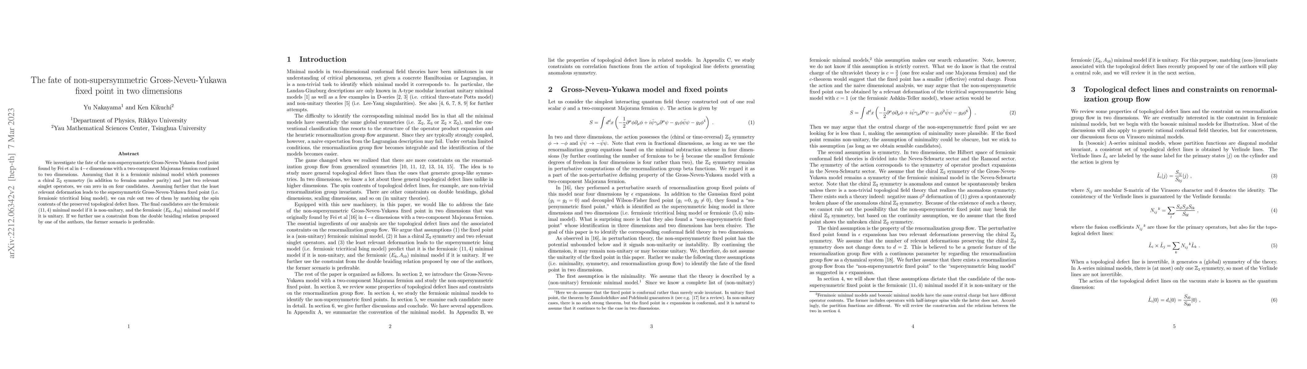 Thumbnail for The fate of non-supersymmetric Gross-Neveu-Yukawa fixed point in two
  dimensions