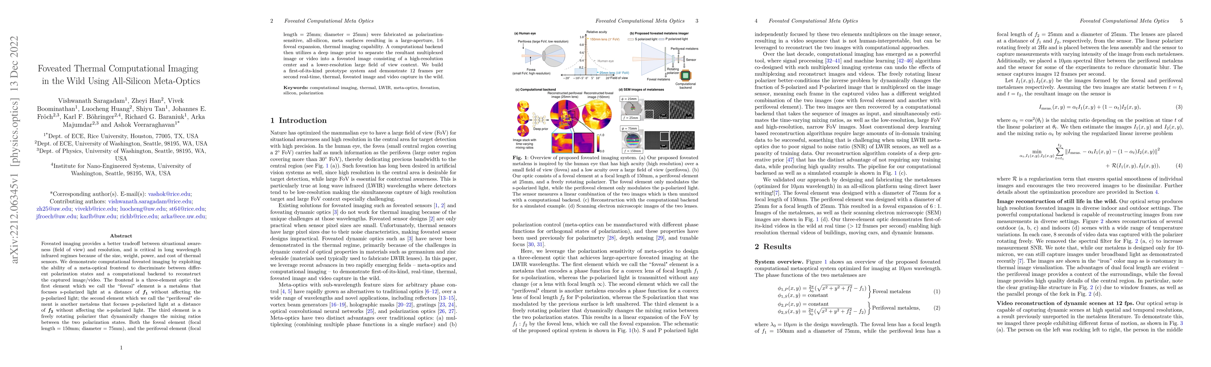 Thumbnail for Foveated Thermal Computational Imaging in the Wild Using All-Silicon
  Meta-Optics