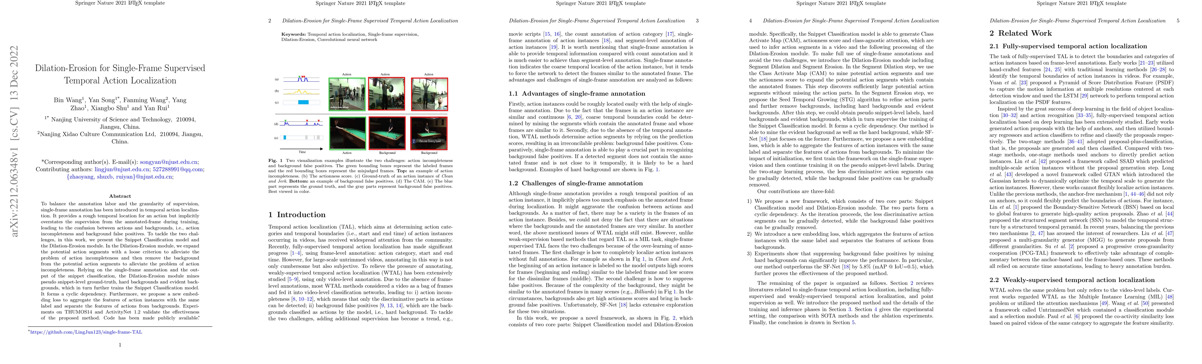 Thumbnail for Dilation-Erosion for Single-Frame Supervised Temporal Action
  Localization