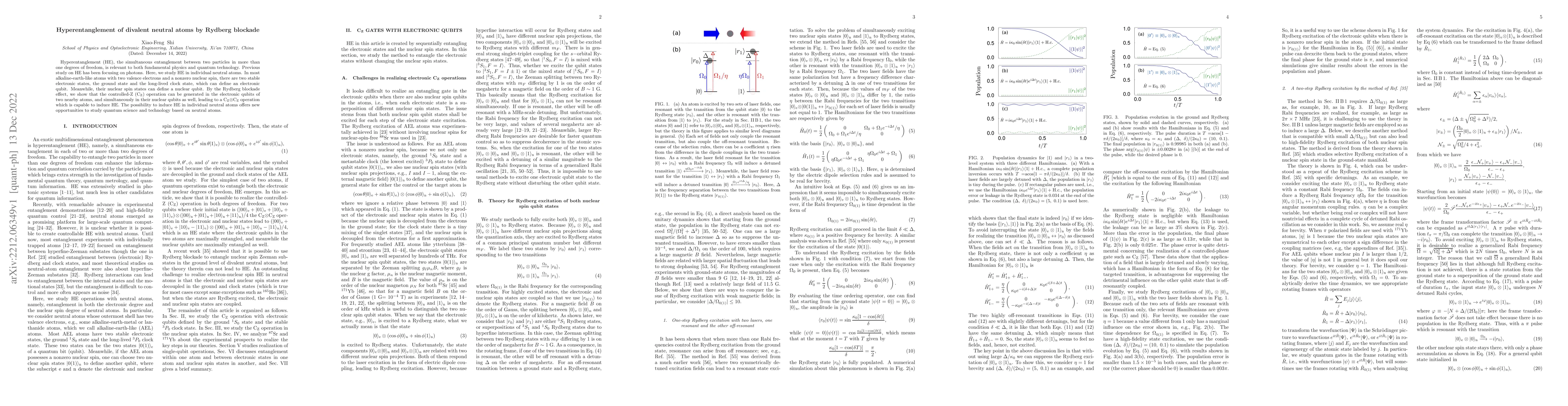 Thumbnail for Hyperentanglement of divalent neutral atoms by Rydberg blockade