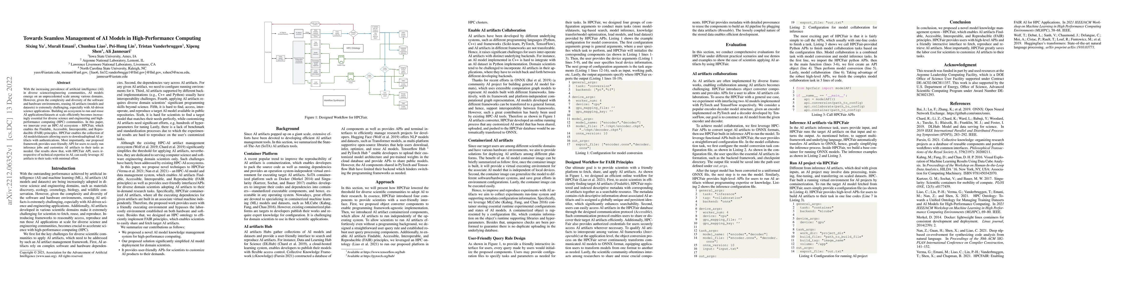 Thumbnail for Towards Seamless Management of AI Models in High-Performance Computing