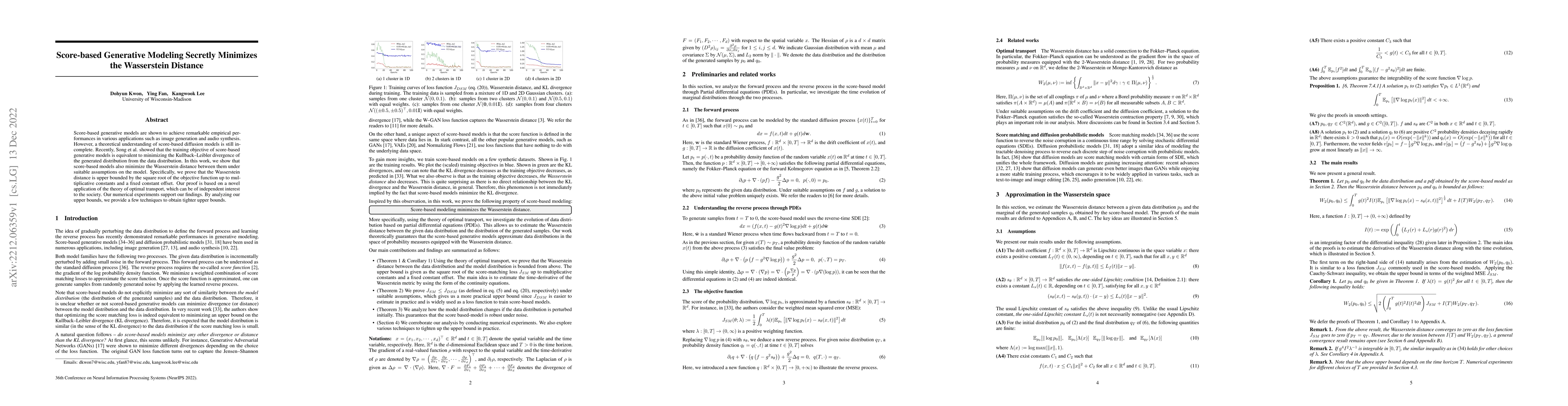 Thumbnail for Score-based Generative Modeling Secretly Minimizes the Wasserstein
  Distance