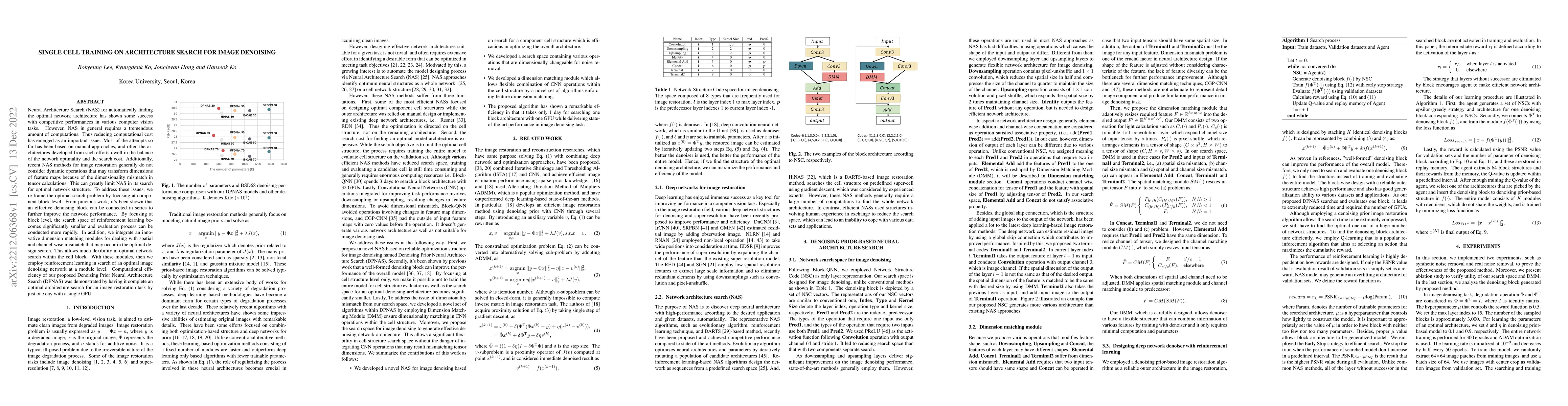 Thumbnail for Single Cell Training on Architecture Search for Image Denoising