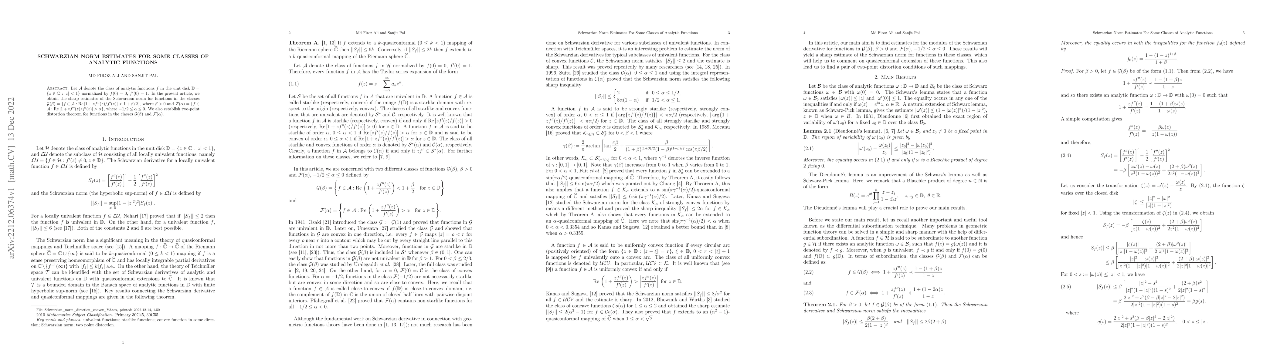 Thumbnail for Schwarzian norm estimates for some classes of analytic functions