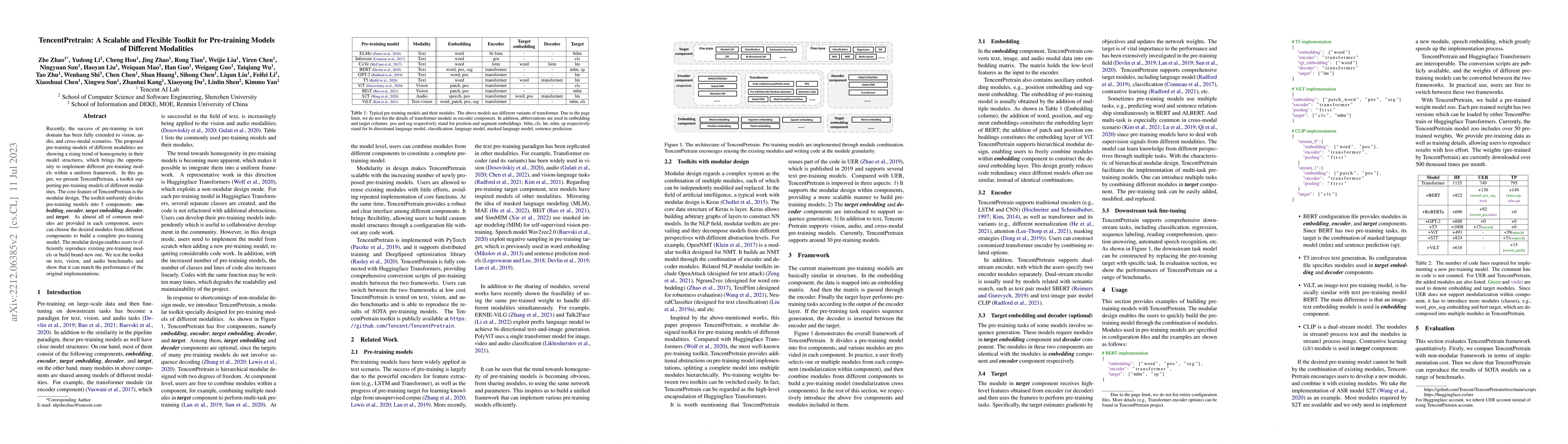 Thumbnail for TencentPretrain: A Scalable and Flexible Toolkit for Pre-training Models
  of Different Modalities