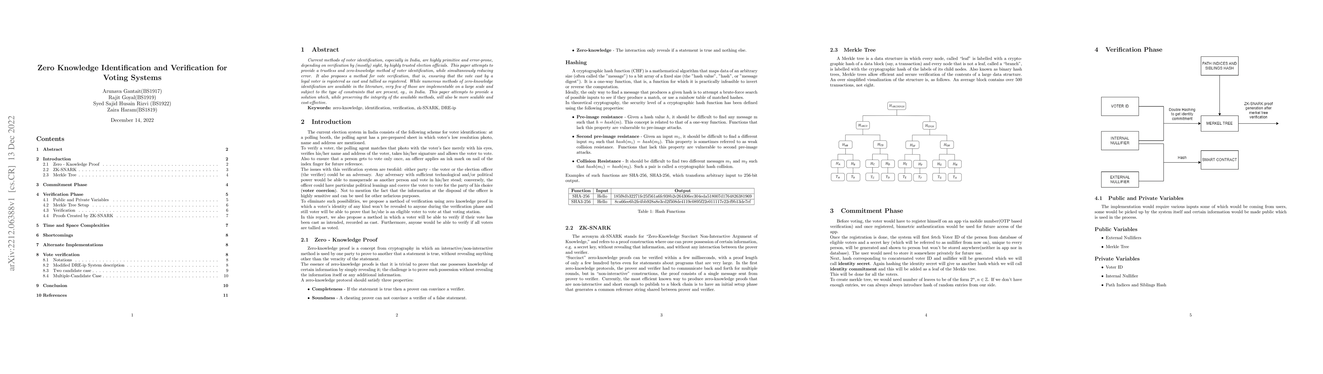Thumbnail for Zero Knowledge Identification and Verification of Voting Systems