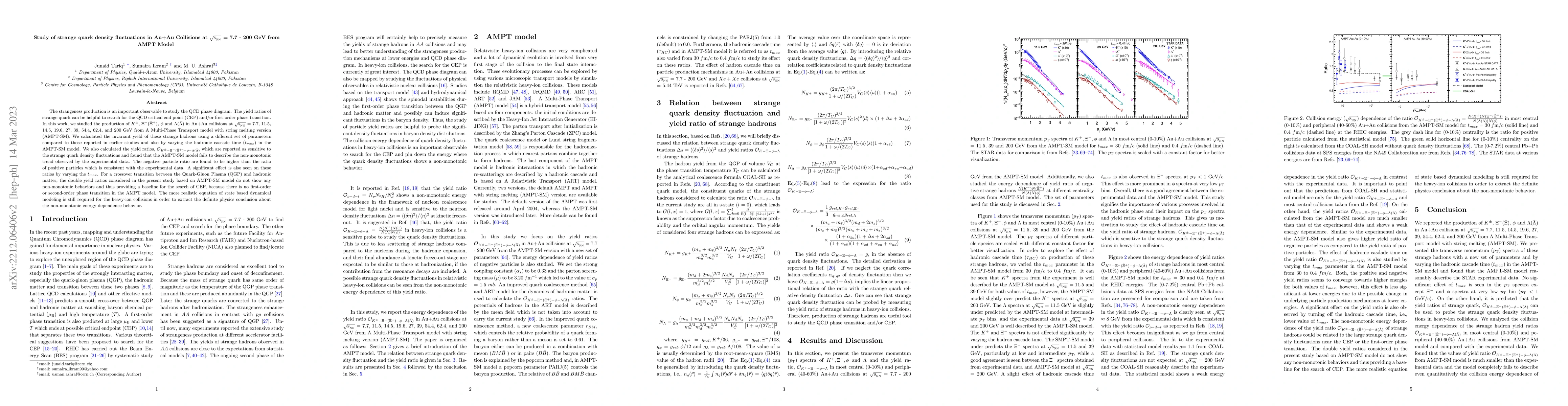 Thumbnail for Study of strange quark density fluctuations in Au+Au Collisions at
  $\sqrt{s_{NN}}$ = 7.7-200 GeV from AMPT Model