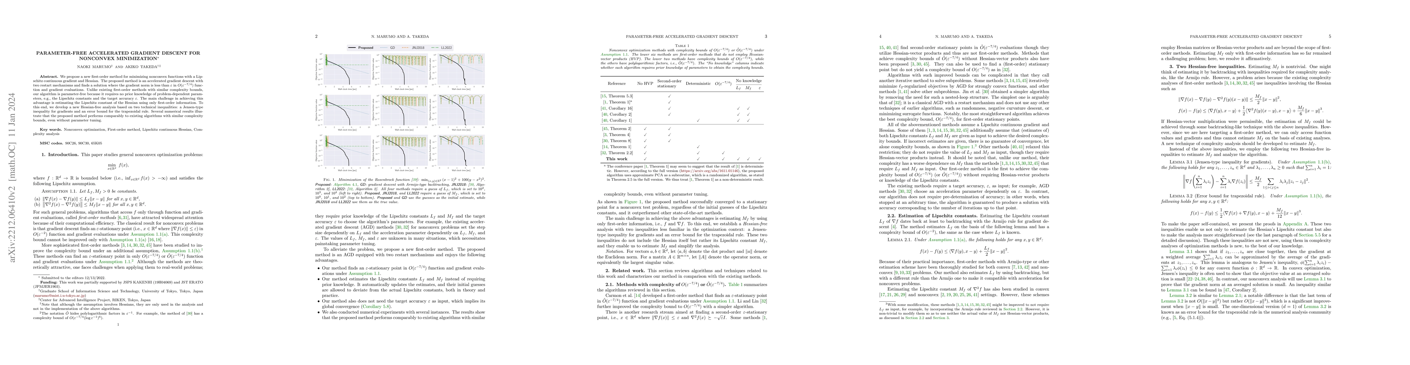 Thumbnail for Parameter-free accelerated gradient descent for nonconvex minimization