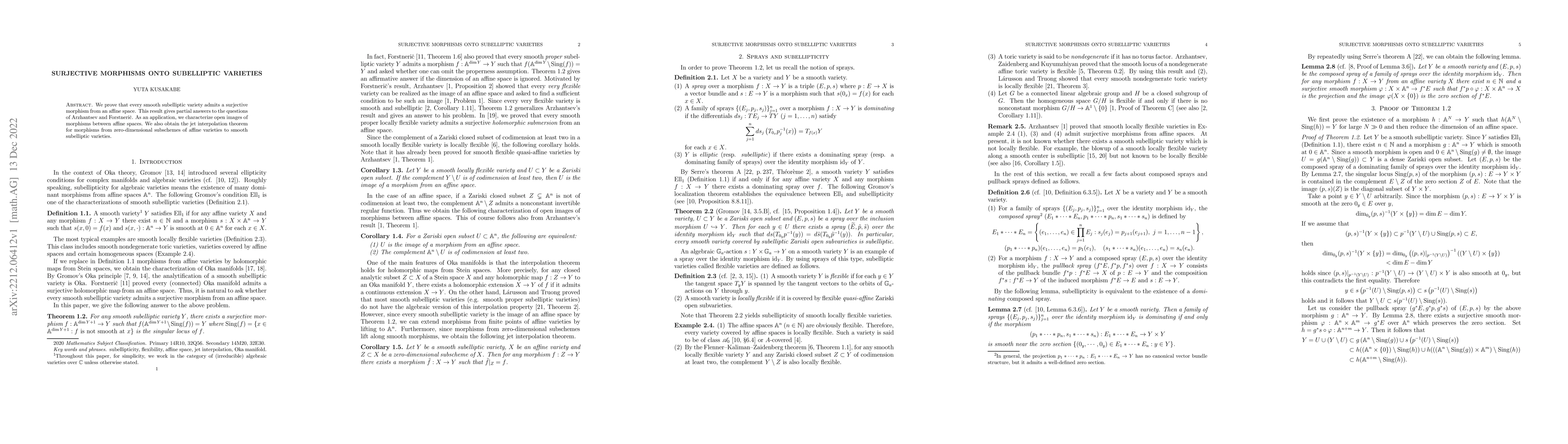 Thumbnail for Surjective morphisms onto subelliptic varieties