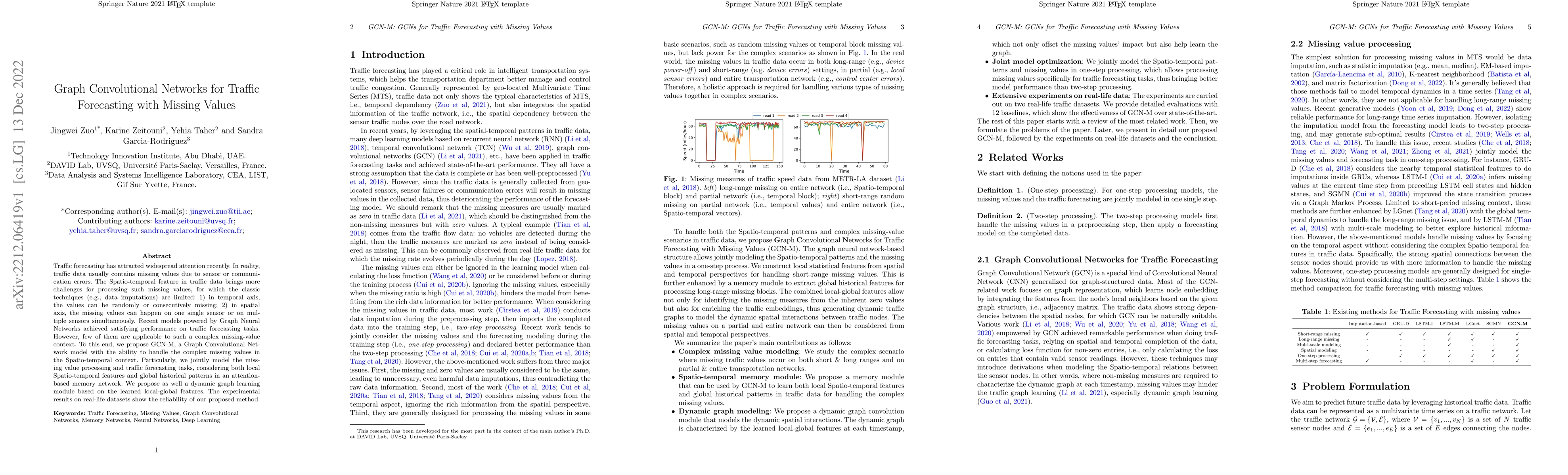 Thumbnail for Graph Convolutional Networks for Traffic Forecasting with Missing Values