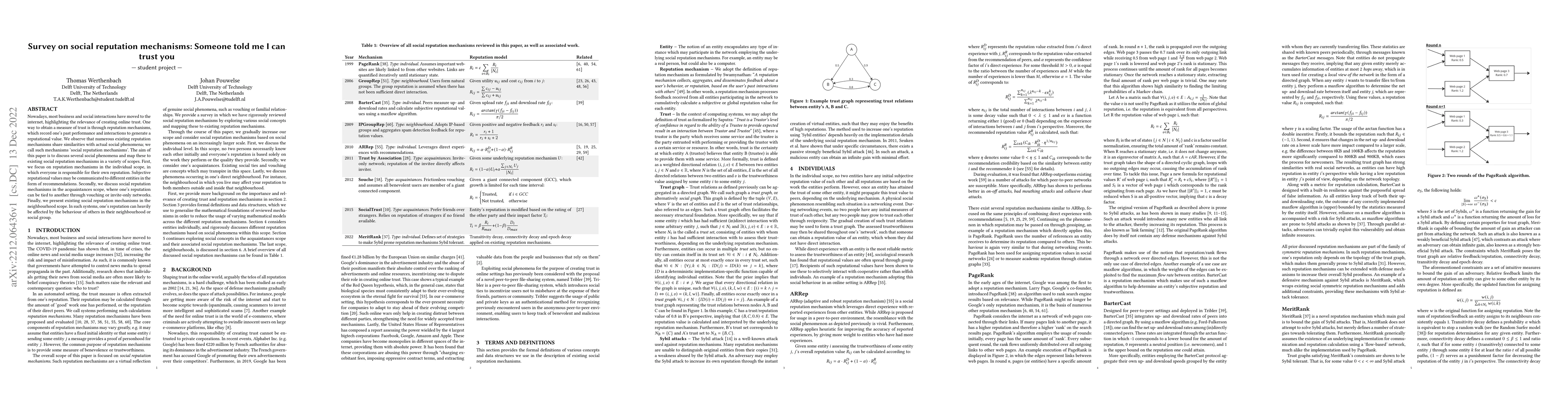 Thumbnail for Survey on social reputation mechanisms: Someone told me I can trust you