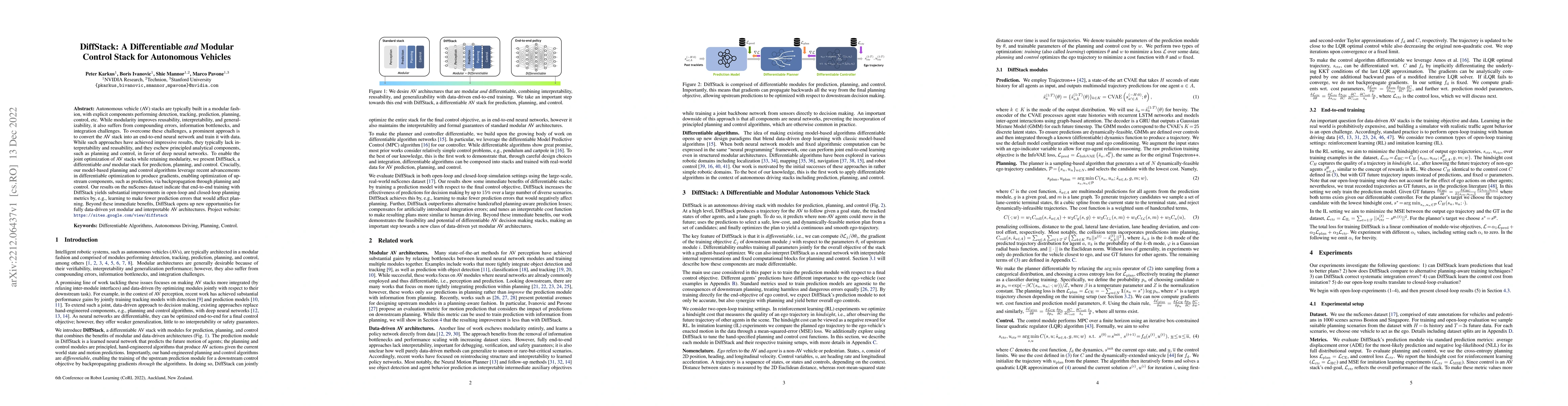 Thumbnail for DiffStack: A Differentiable and Modular Control Stack for Autonomous
  Vehicles
