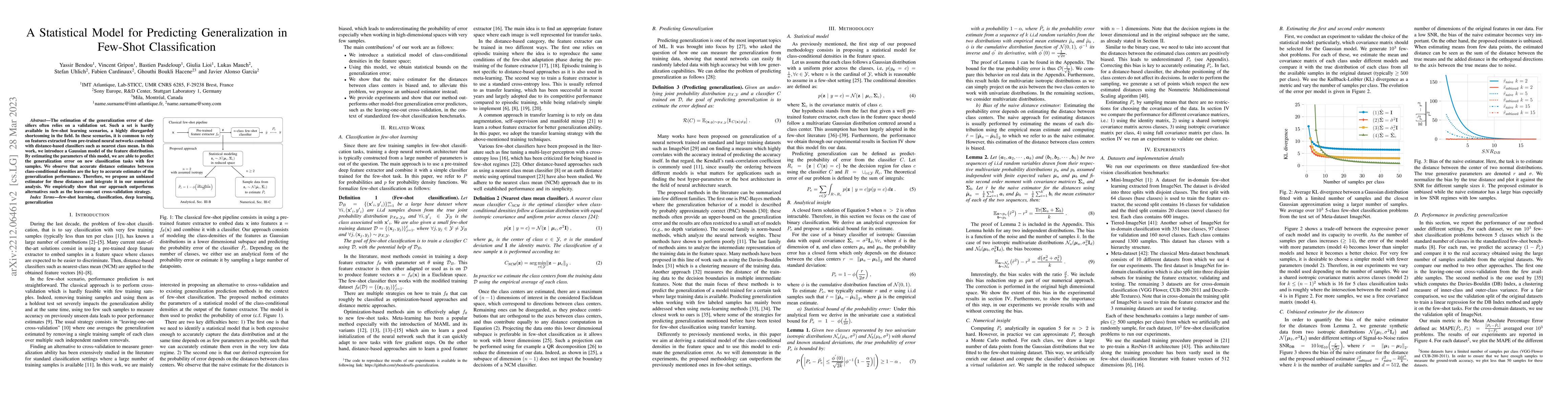 Thumbnail for A Statistical Model for Predicting Generalization in Few-Shot
  Classification