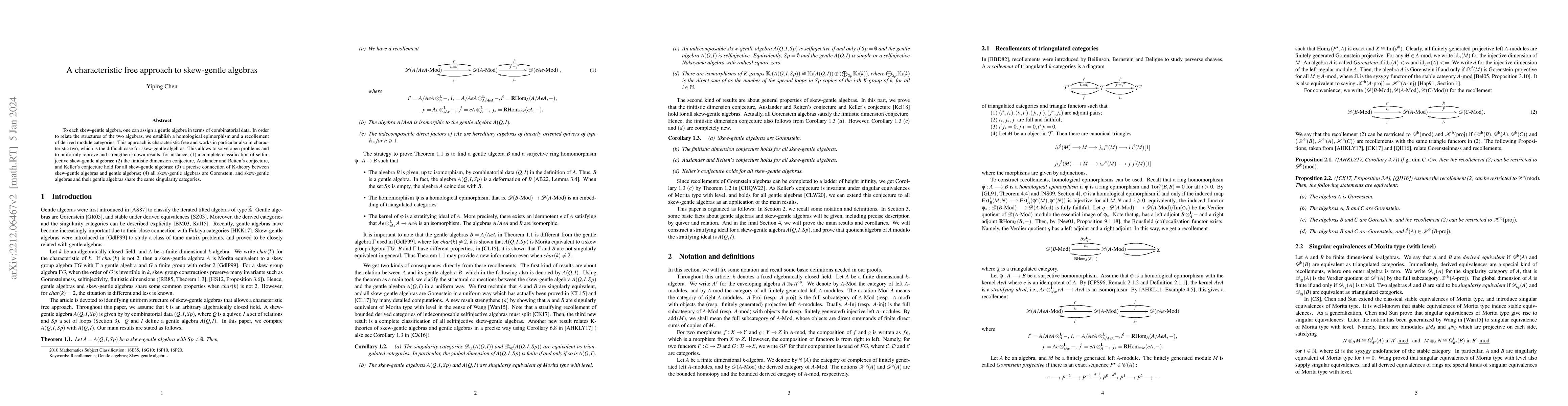 Thumbnail for A Characteristic free approach to skew-gentle algebras