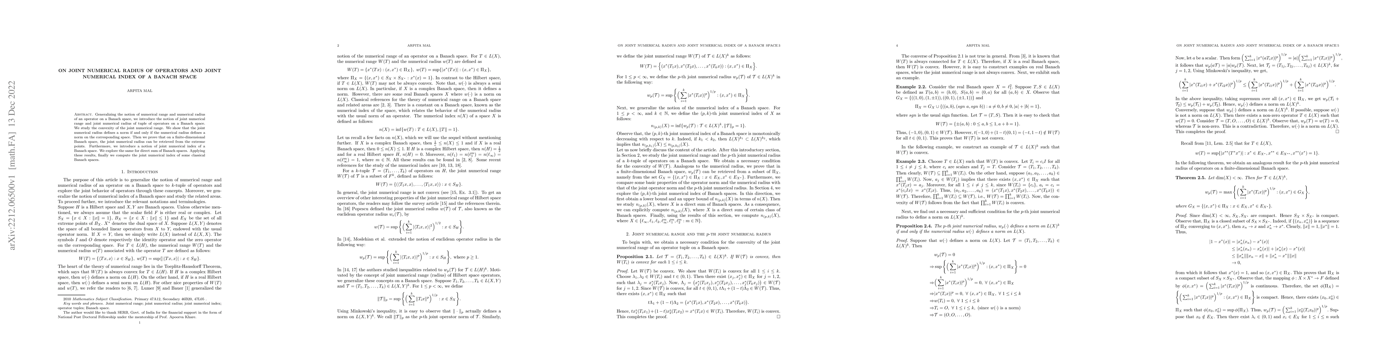 Thumbnail for On joint numerical radius of operators and joint numerical index of a
  Banach space