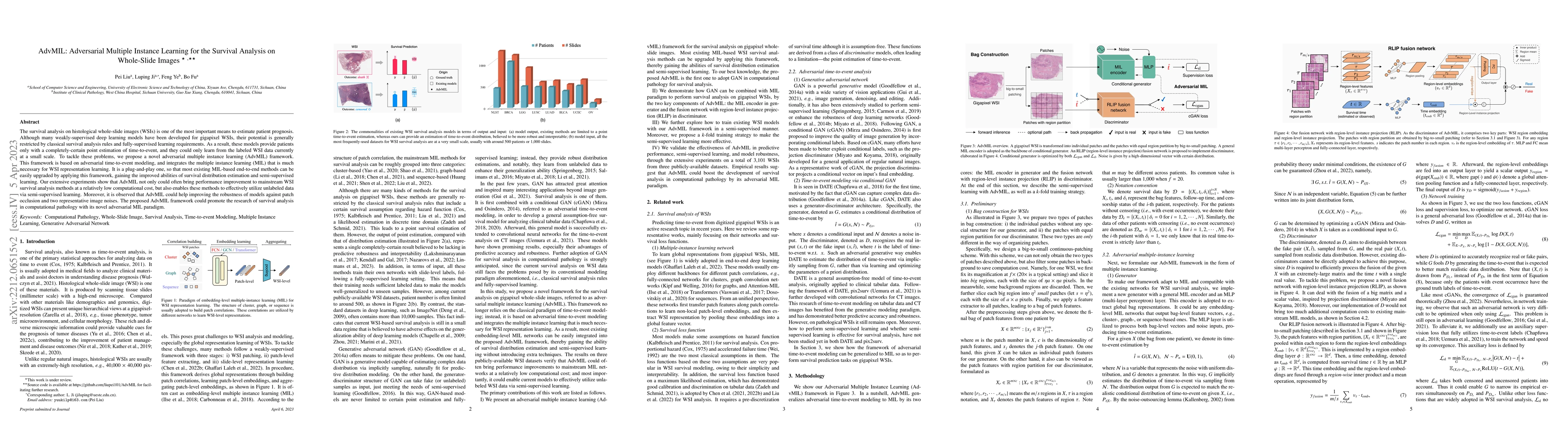 Thumbnail for AdvMIL: Adversarial Multiple Instance Learning for the Survival Analysis
  on Whole-Slide Images