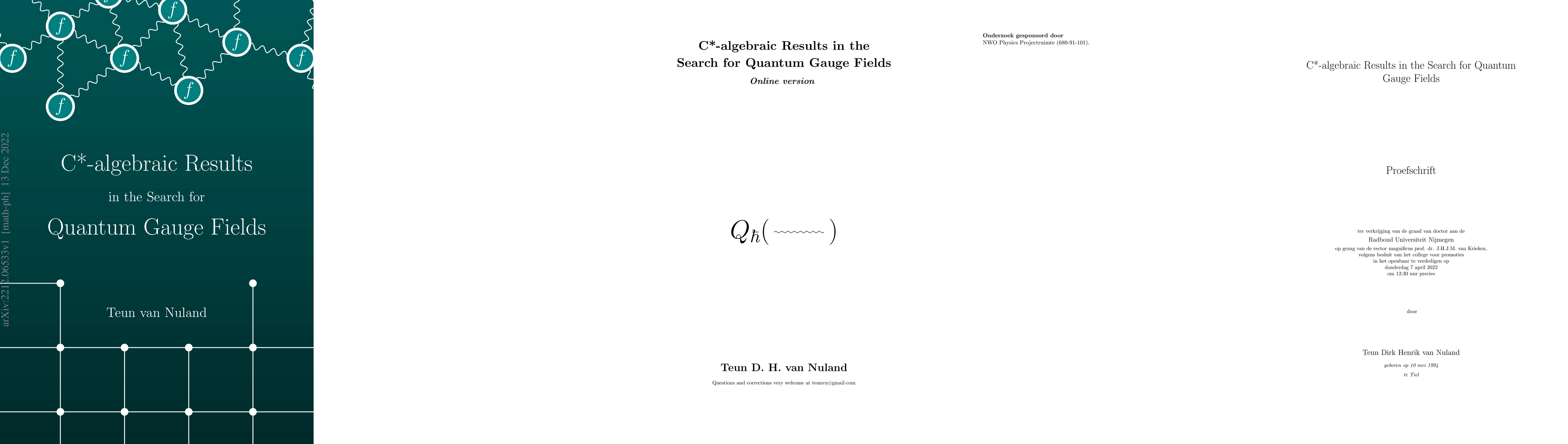 Thumbnail for C*-algebraic results in the search for quantum gauge fields