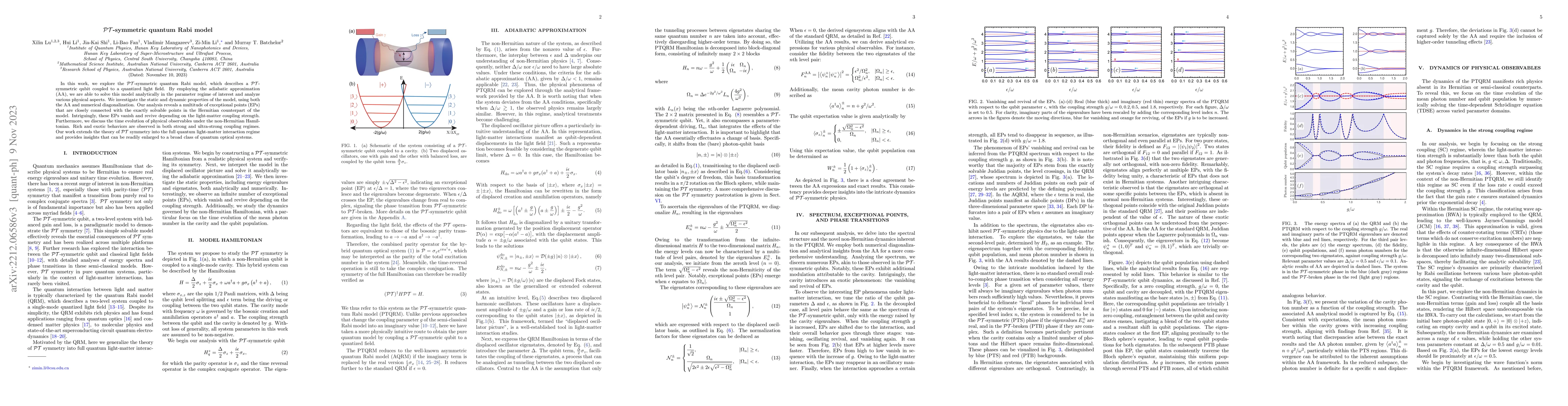 Thumbnail for PT-symmetric quantum Rabi model