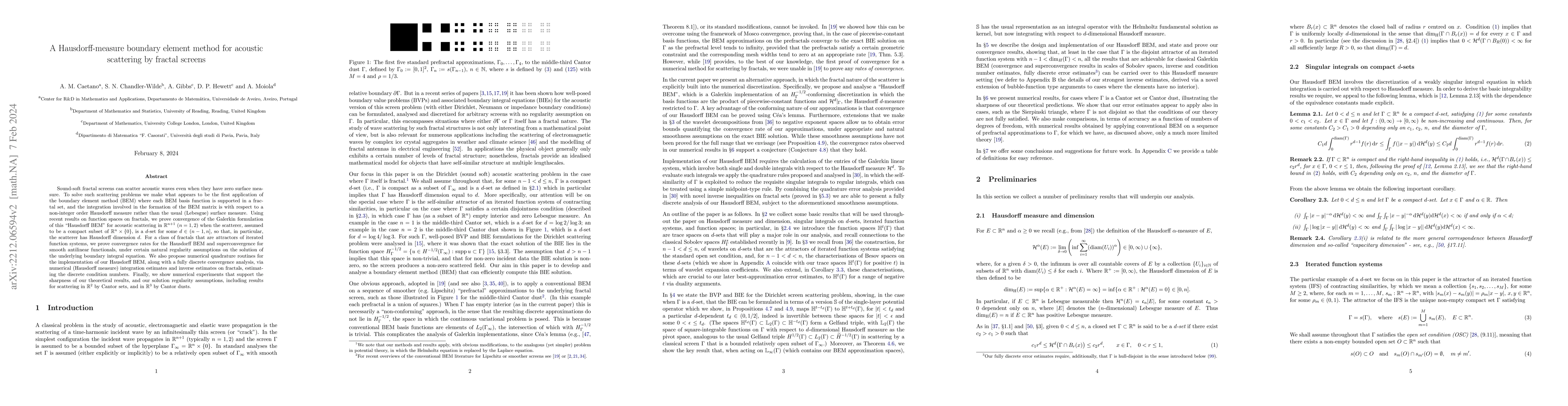 Thumbnail for A Hausdorff-measure boundary element method for acoustic scattering by
  fractal screens